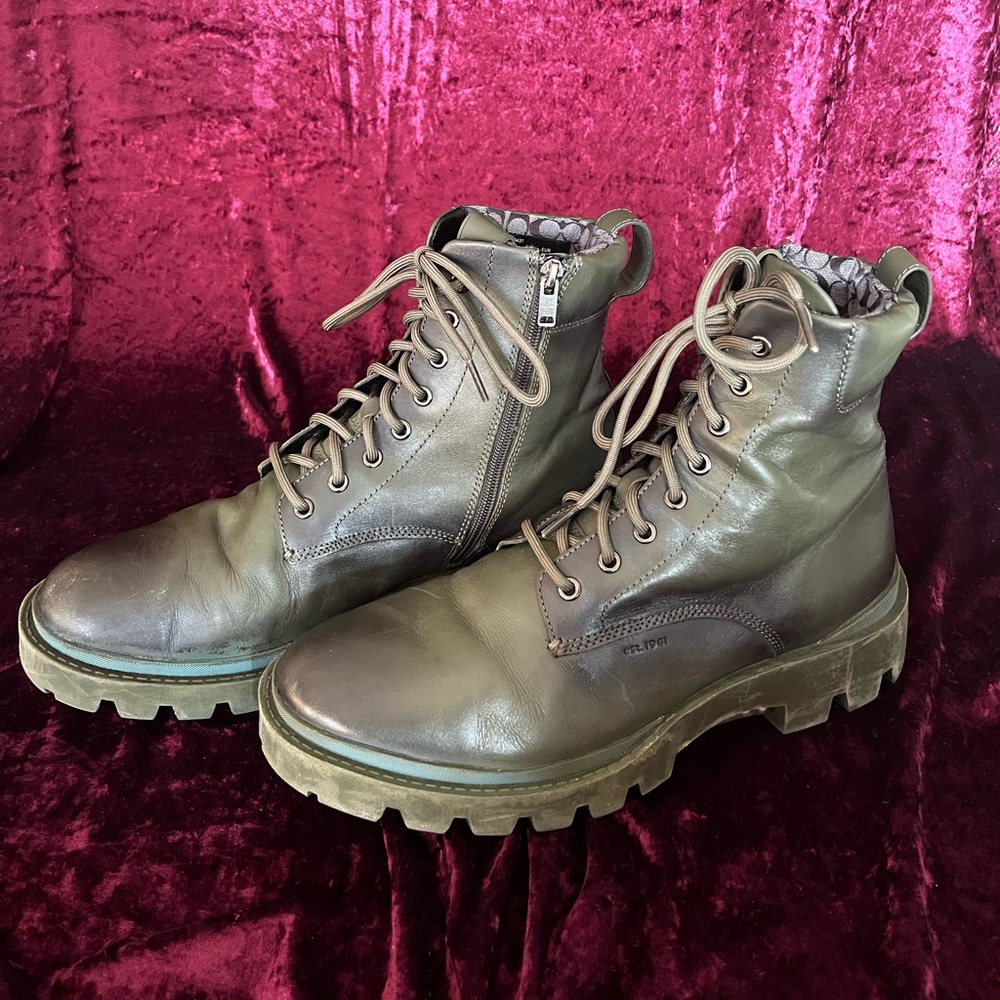Coach Citysole Boots Green Size 10.5 - Picture 3 of 6